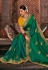 Kajal aggarwal green silk party wear saree 5184