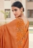 Orange silk festival wear saree 6606