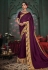Purple silk party wear saree 117923