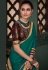 Teal silk party wear saree 117933