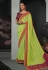 Green silk saree with blouse 120258