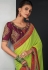 Green silk saree with blouse 120258