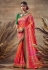 Pink banarasi silk festival wear saree 123677