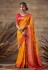 Mustard banarasi silk saree with blouse 123673