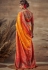 Mustard banarasi silk saree with blouse 123673