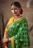 Green banarasi silk saree with blouse 123678