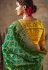 Green banarasi silk saree with blouse 123678