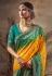 Yellow banarasi silk festival wear saree 123681