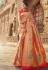 Golden banarasi silk festival wear saree 3013A