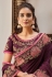 Purple silk georgette festival wear saree 21403