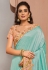 Sky blue silk festival wear saree 21411