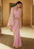 Pink georgette party wear saree 6201