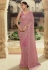 Pink net party wear saree 6213