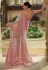 Pink net party wear saree 6213