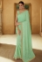 Light green georgette festival wear saree 6214