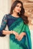 Green chiffon festival wear saree 804