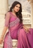 Pink chiffon festival wear saree 808