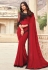 Red georgette saree with blouse 809
