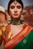 Green silk saree with blouse 1372