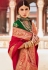 Magenta silk festival wear saree 1373