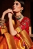 Orange silk festival wear saree 1375