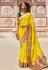 Yellow silk saree with blouse 1378