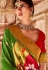 Green silk saree with blouse 1380