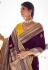 Purple silk saree with blouse 1384