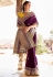 Purple silk saree with blouse 1384