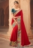 Red silk festival wear saree 1902