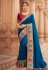 Blue silk festival wear saree 1904