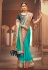 Turquoise silk festival wear saree 1907