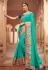 Turquoise silk festival wear saree 1907