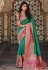 Sea green banarasi silk saree with blouse 10109