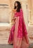 Pink banarasi silk festival wear saree 10112