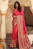Pink banarasi silk saree with blouse 10117