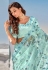 Sea green net festival wear saree 5705