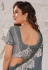 Grey net saree with blouse 5709