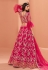 Magenta net embroidered lehenga choli 1036