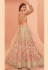 Beige net embroidered sequins work lehenga choli 1037