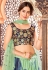 Light green cotton sequins work lehenga choli 1732