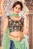 Light green cotton sequins work lehenga choli 1732