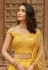 Yellow organza embroidered lehenga choli 1004