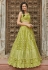 Green organza embroidered lehenga choli 1001