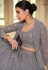 Grey georgette readymade jacket style lehenga choli 8204