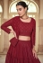 Maroon georgette readymade jacket style lehenga choli 8206