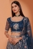 Blue net embroidered lehenga choli 1034