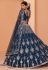 Blue net embroidered lehenga choli 1034