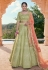 Pista green silk embroidered lehenga choli 4217