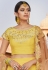 Yellow net embroidered lehenga choli 4220